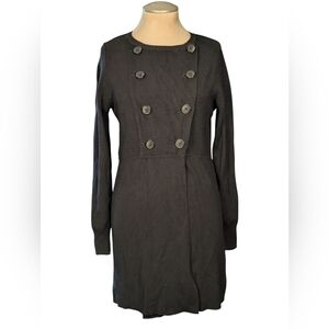 Inwear Heavy Knit Black Double-Breasted Dress